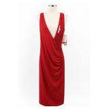 Peter Nygï¿½rd Sheer Bloom Red Dress Size 4
