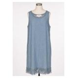 California Style Cotton Fringe Dress Size L