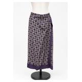 Silk Collection 100% Silk Patterned Skirt Size L