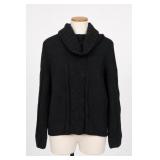 Seven7 Black Knit Cowl Neck Sweater S/CH