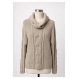 Seven7 Cable Knit Cowl Neck Sweater S/CH