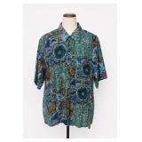 100% Rayon Floral Paisley Button Shirt