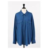 SYNRGI Blue Long Sleeve Button Shirt 4XL