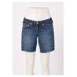 True Religion World Tour Skinny Denim Shorts