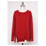 Karl Lagerfeld Paris Red Knit Sweater Size M