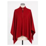 Anne Klein Red Knit Cape Size S