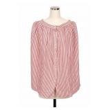 Red Stripe Button-Front Skirt Size 10