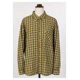 BP Impact XL Yellow Plaid Button-Up Shirt