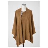 Time And Tru Ribbed Knit Poncho One Size