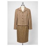 Tahari Wool Rayon Paisley Skirt Suit Size 6
