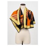 Orange Black Gold Stripe Scarf