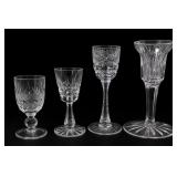 Lot of Mixed Crystal Cordials & Candle Holder