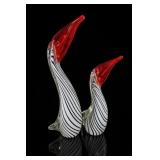 Diamond Star Co. Glass Bird Figurines Pair