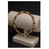 Roman Bracelet With Red And Clear Stones