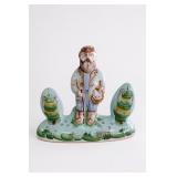 Portuguese Majolica Bearded Man & Trees Figure