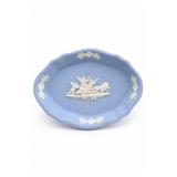 Wedgwood Blue Relief Lion Chariot Dish