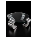 Bellini Katniss Glass And Chrome Coffee Table