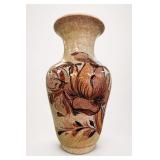 Italian Floral Design Vase, Approx. 10 In.