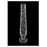 Waterford Crystal Zigzag Cut Footed Bud Vase