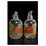 Duraglas Coca-Cola Glass Jugs With Labels, Pair