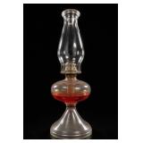 Eagle Red Base Glass Oil Lamp
