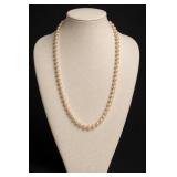 Sterling Silver Faux Pearl Necklace