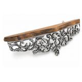 Ornate Scrollwork Wooden Wall Shelf