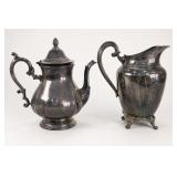 Pair of Ornate Metal Tea & Coffee Pots As Is