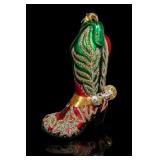 Mercury Glass Cowboy Boot Christmas Ornament