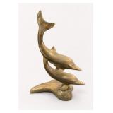 Dolphin Sculpture With Wave Base