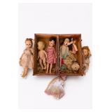 Vintage Doll Lot w/ Trunk, Clothing & Accessories