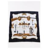 Signed Hunting Scene Square Scarf