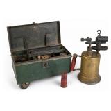 Clayton & Lambert Brass Blow Torch With Tool Box
