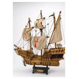 Santa Maria Wooden Ship Model With Stand