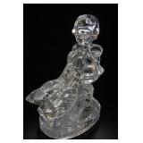 LE Smith Hummel Girl With Geese Glass Figurine