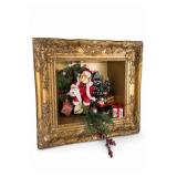 Ornate Christmas Santa Shadow Box Display