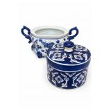 Blue & White Covered Tureen And Lidded Jar