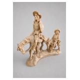 A. Santini Don Quixote & Sancho Panza Sculpture