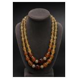 Vintage Art Glass Beaded Necklace
