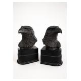 Resin Eagle Bust Pair With Display Bases