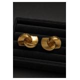 Christian Dior Gold-Tone Knot Cufflinks