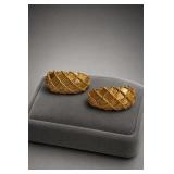 St John Gold-Tone Clip-On Earrings