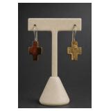Sterling Silver Cross Earrings