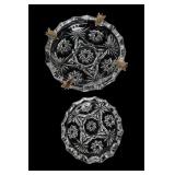 Anchor Hocking Prescut Glass Ashtrays, Pair