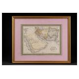 Framed Persia Arabia Map