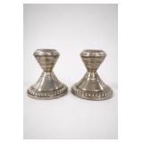 Sterling Silver Weighted Candlestick Pair