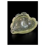 Murano Glass Bullicante Green Bowl