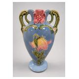 Austria Majolica Art Nouveau Floral Vase