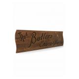 The Butlers Churn & Martha Carved Wood Sign
