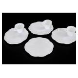 Indiana Colony Harvest Grape Milk Glass Snack Set
